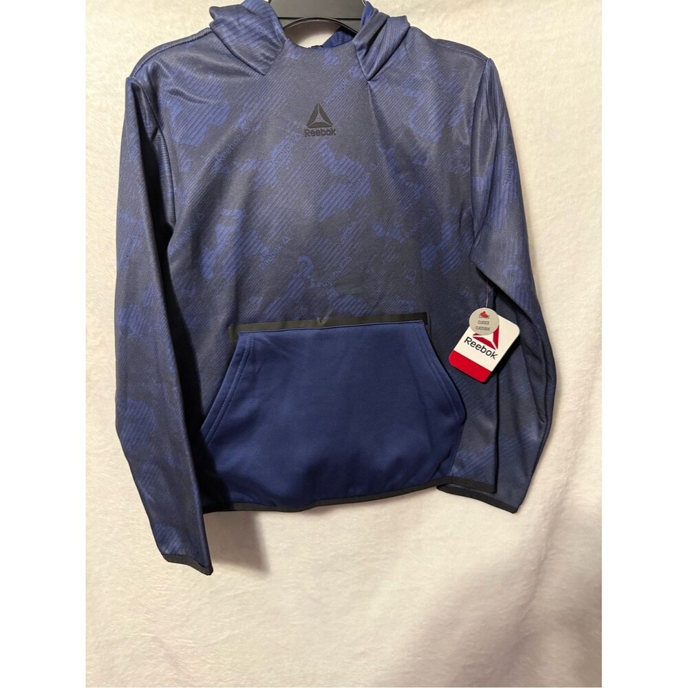 Reebok Blue Camo Pullover Hoodie